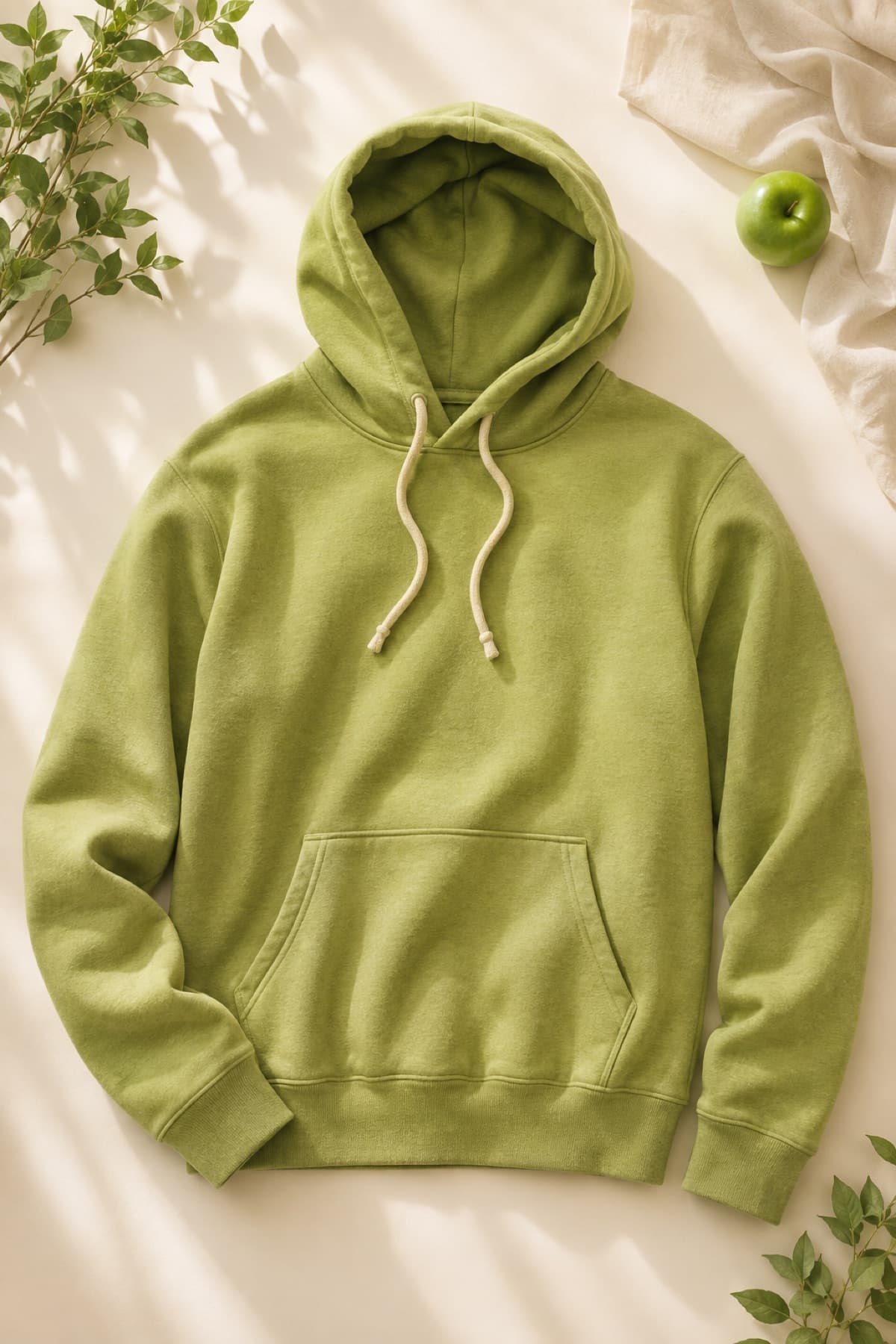 Adult Hoodie, Matching laid flat