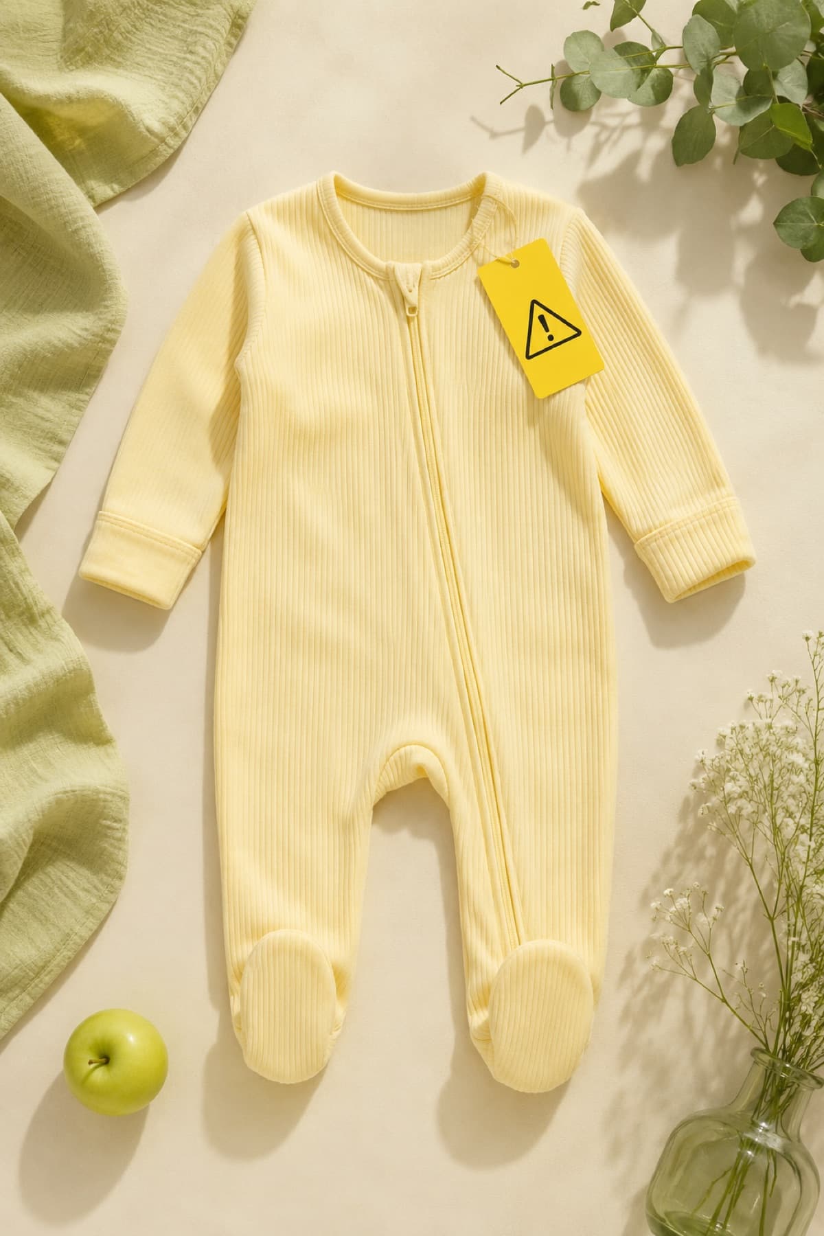 Footed Sleepsuit laid flat