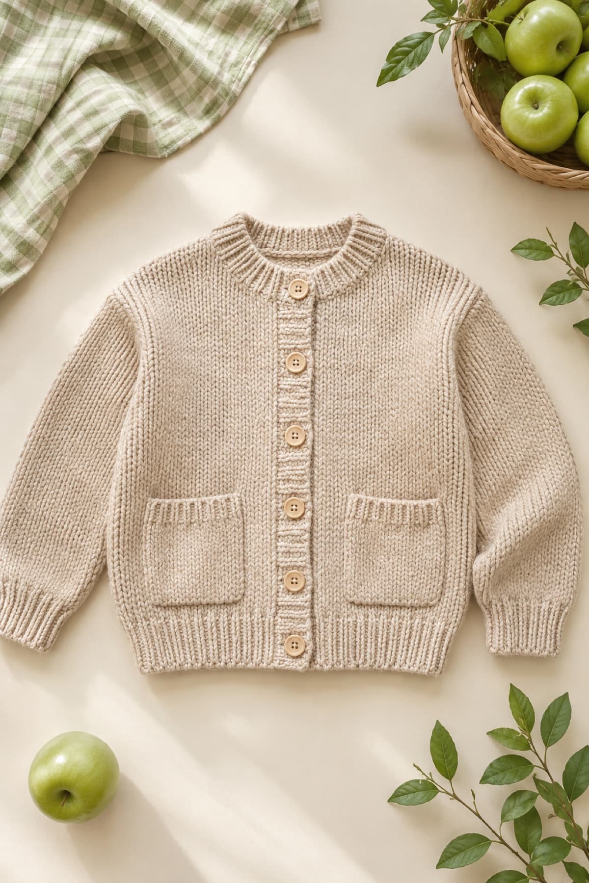 Kids Cardigan laid flat