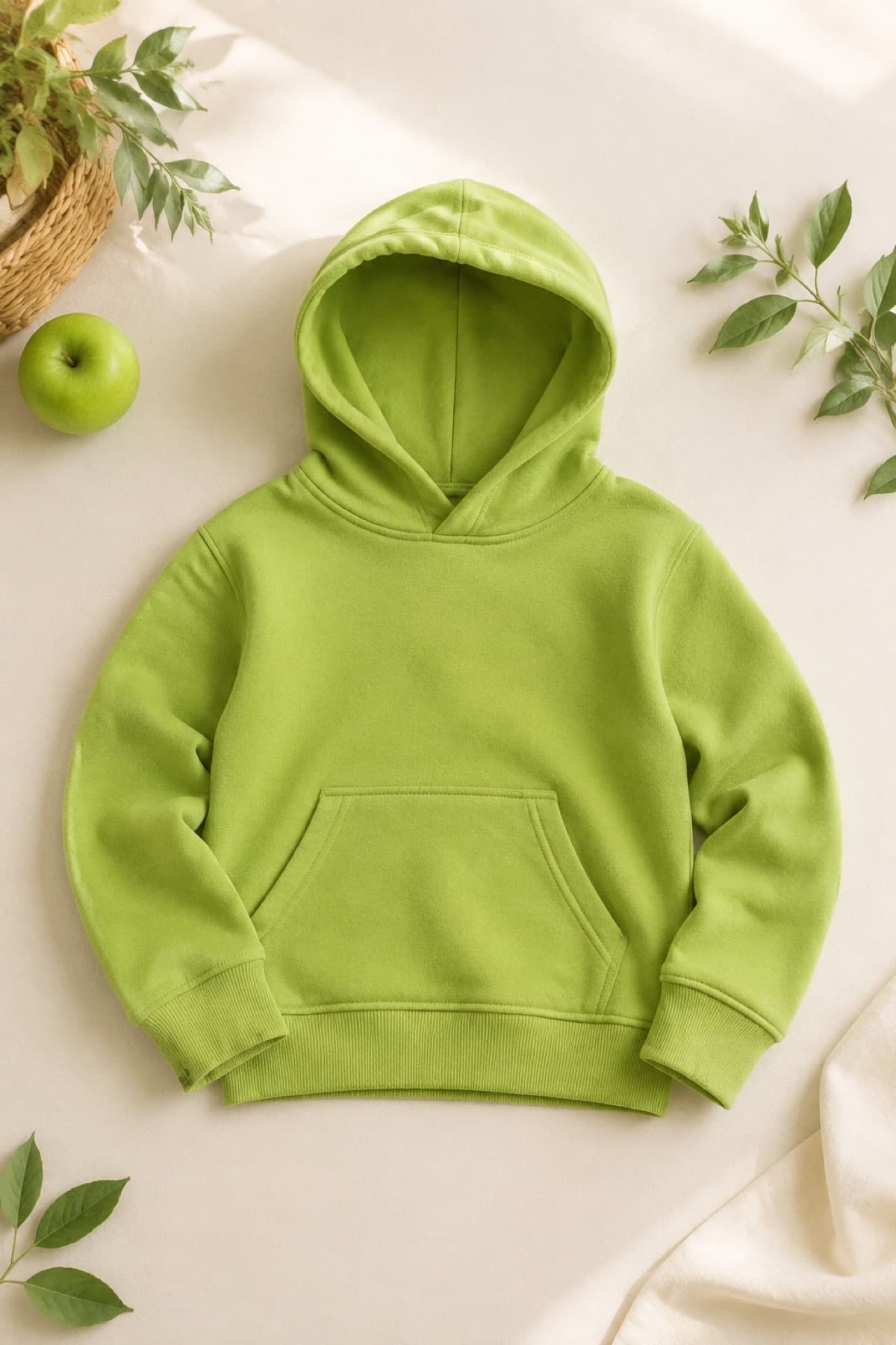 Kids Hoodie Pullover laid flat
