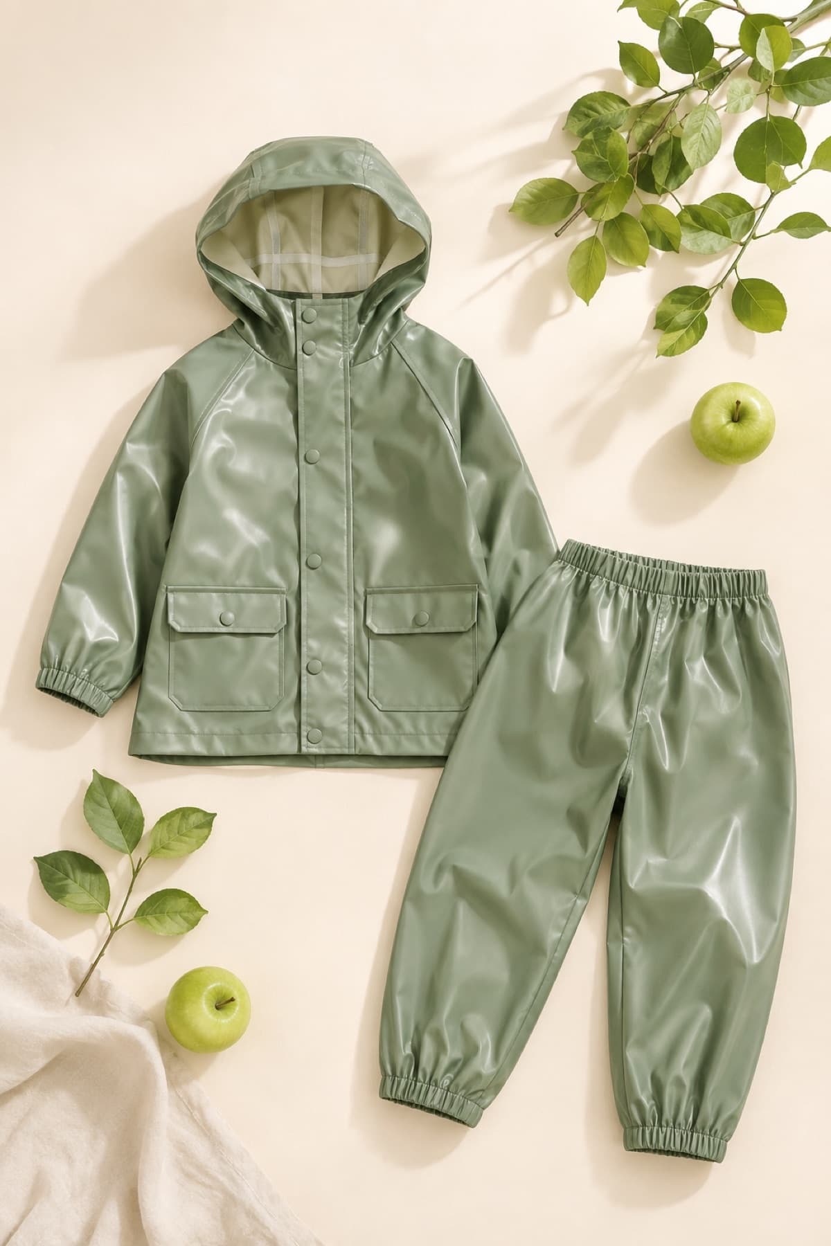 Rain Set Jacket and Trouser laid flat