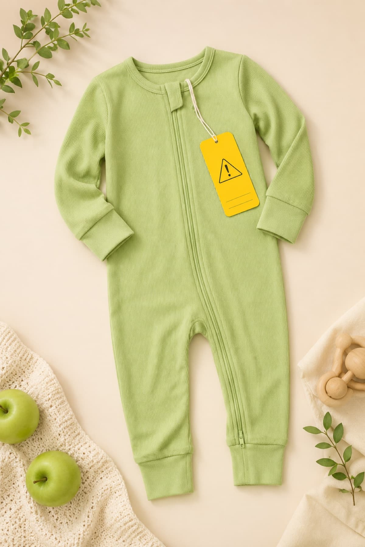 Snug-Fit Long-Sleeve Pyjama laid flat