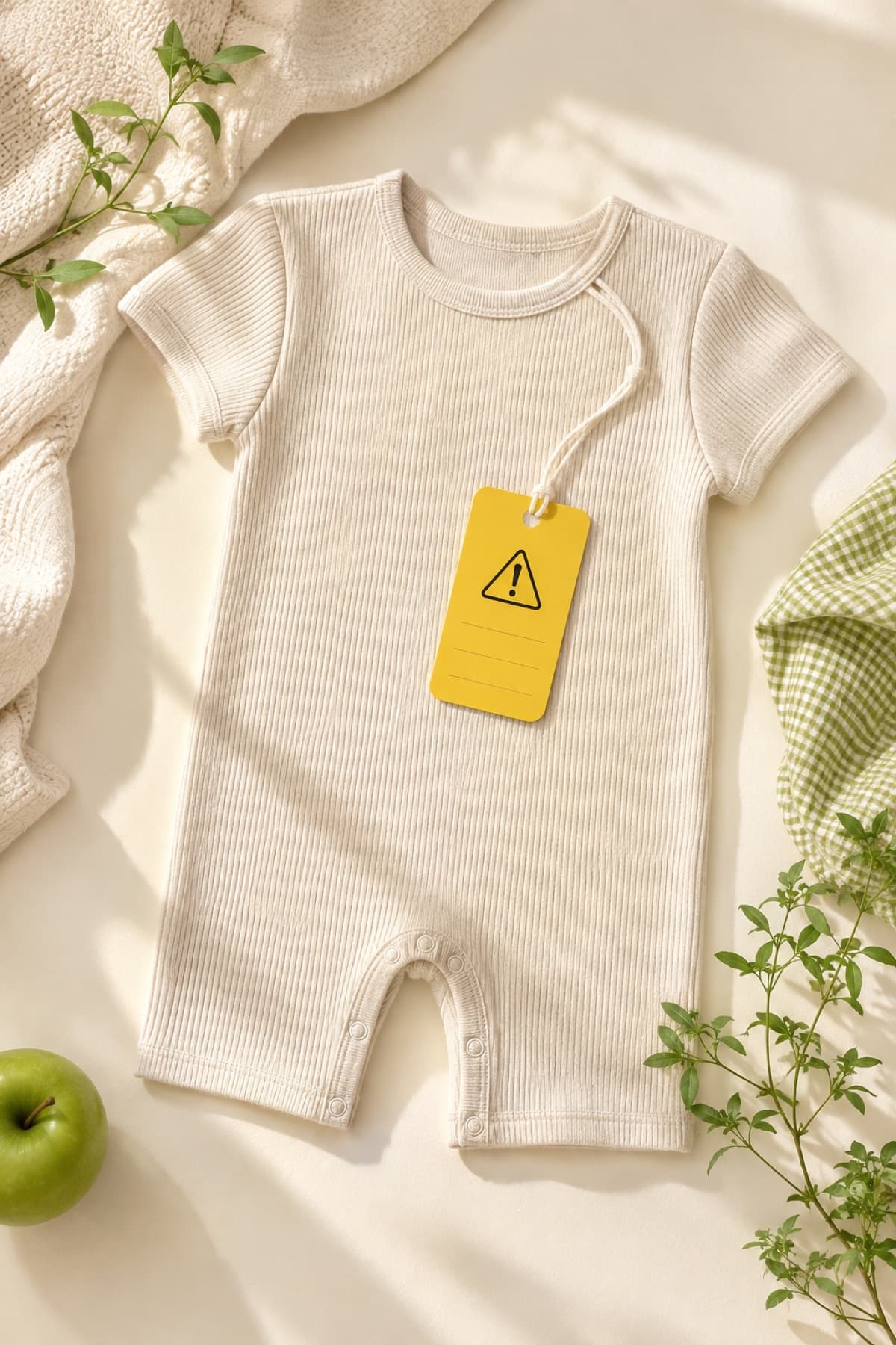 Snug-Fit Sleep Romper laid flat