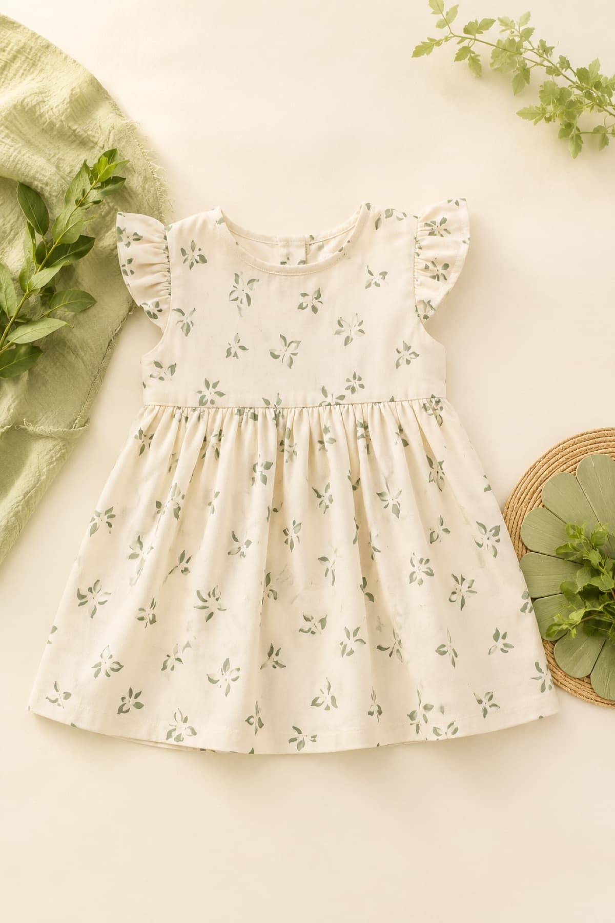 Toddler Dress Cotton laid flat