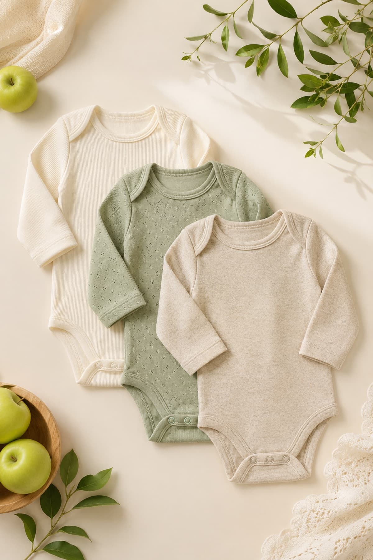 Bodysuit 3-Pack laid flat