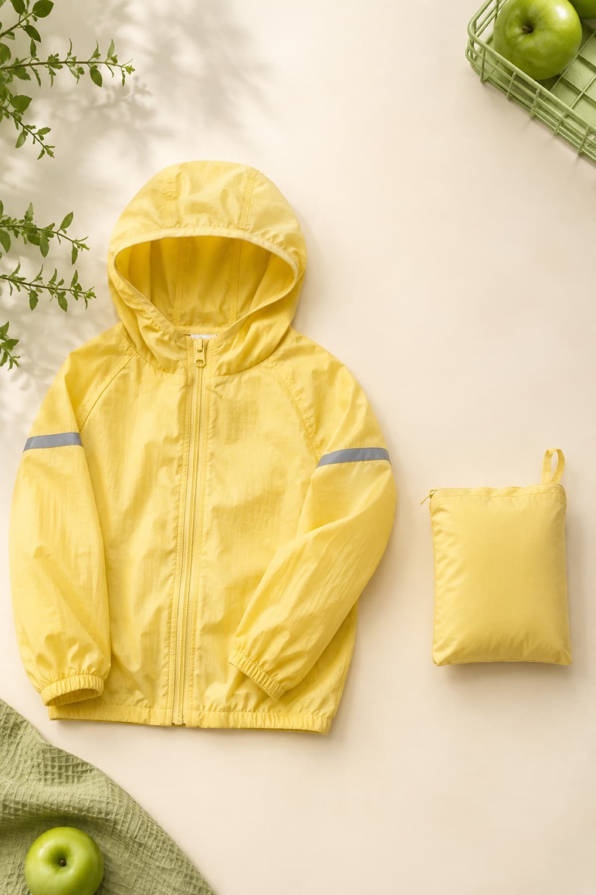 Windbreaker Packable laid flat